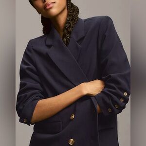 Anthropologie Cinched-Sleeve Blazer